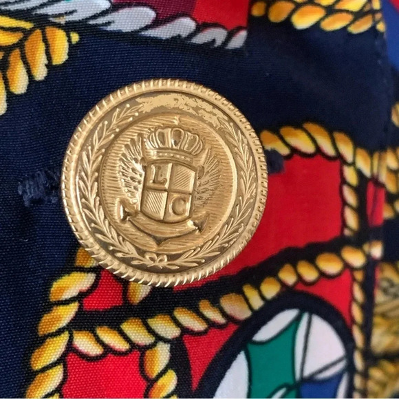 VTG Liz Claiborne Bomber Jacket Nautical Preppy Equestrian Old Money SZ 16 1X - Picture 5 of 15